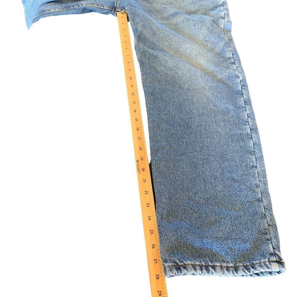 Wrangler Authentics Mens Fleece Lined Insulated Warm Blue Jeans Size 40x30 - Picture 6 of 9